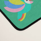 Happy Tropical Jungle Birds Toucan Hummingbird Parrot Green Desk Mat Gallery Image 4