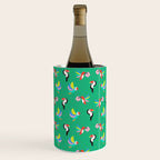 Happy Tropical Jungle Birds Toucan Hummingbird Parrot Green Wine Chiller Gallery Image 3