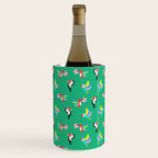 Happy Tropical Jungle Birds Toucan Hummingbird Parrot Green Wine Chiller Gallery Image 2