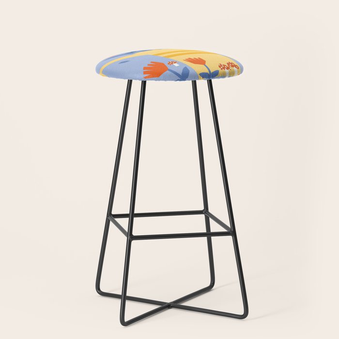Watering can and flowers Stool Gallery Image 1