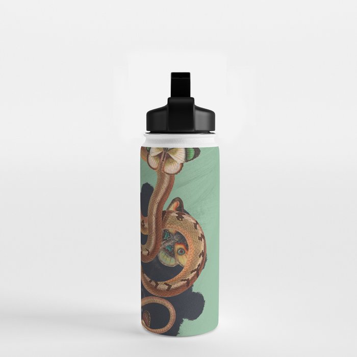 Snake and Butterflies 2 Water Bottle Gallery Image 2
