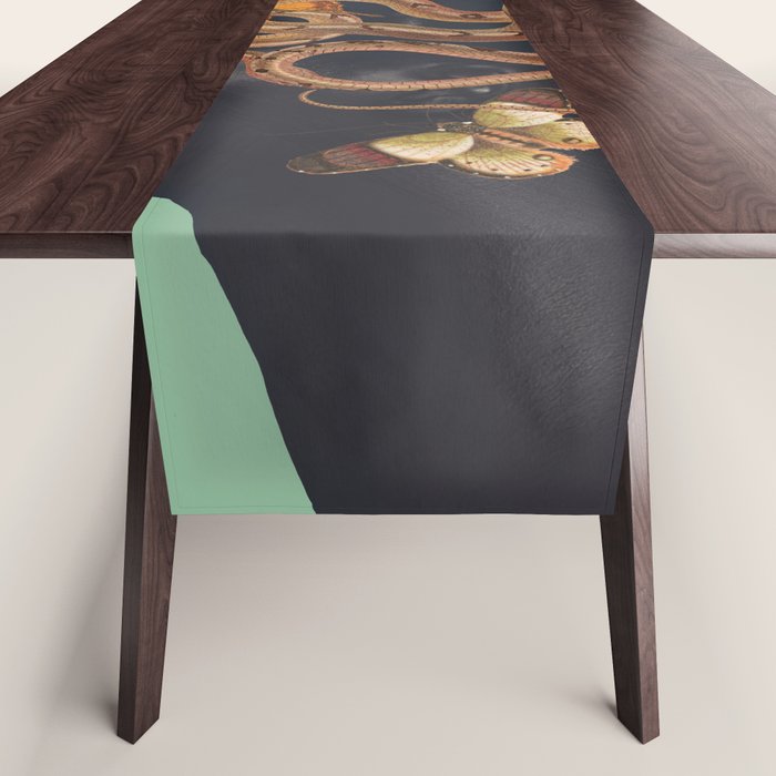 Snake and Butterflies 2 Table Runner Gallery Image 1