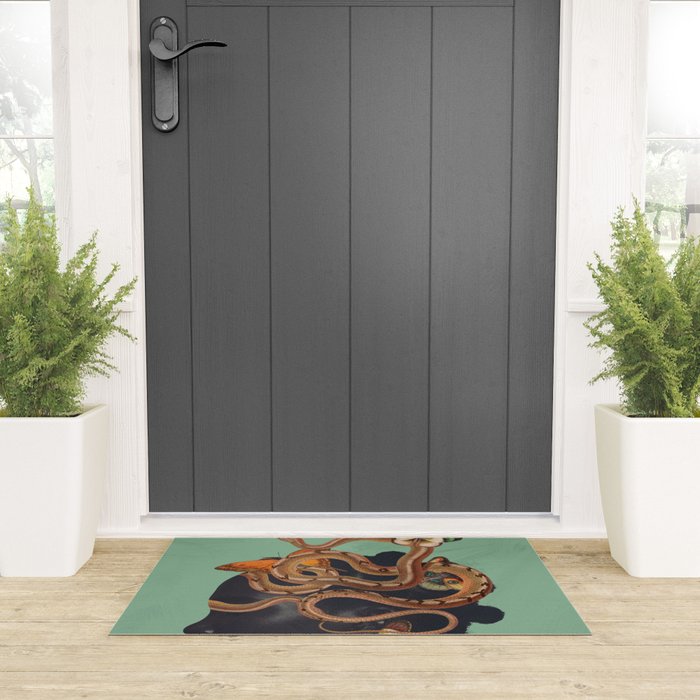 Snake and Butterflies 2 Welcome Mat Gallery Image 3