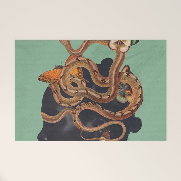 Snake and Butterflies 2 Welcome Mat Gallery Image 1