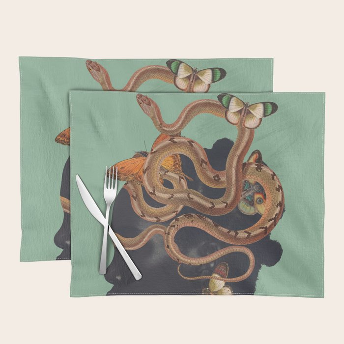 Snake and Butterflies 2 Placemat Gallery Image 1