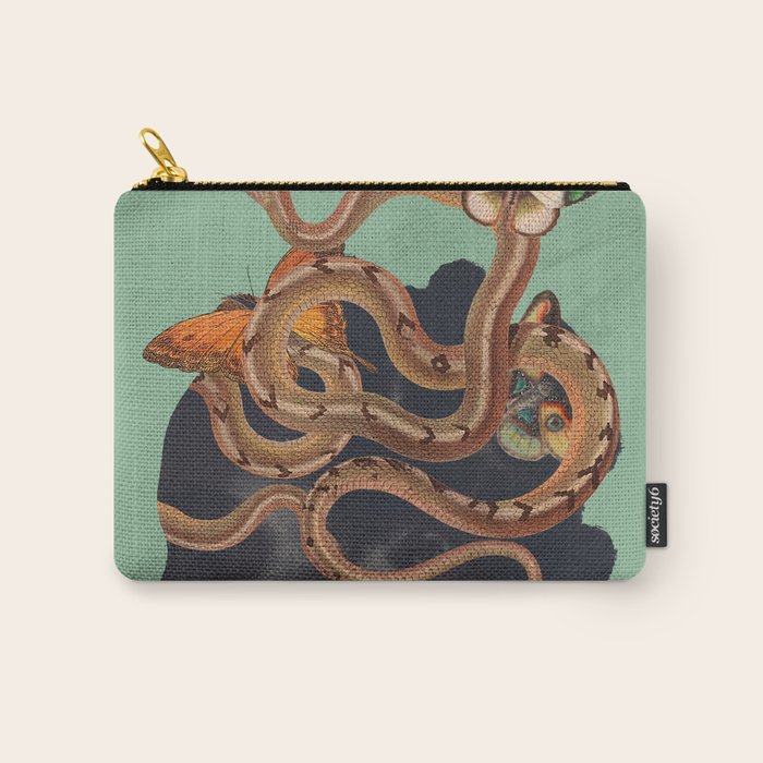 Snake and Butterflies 2 Carry All Pouch Gallery Image 1