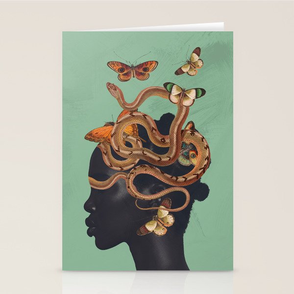 Snake and Butterflies 2 Stationery Card Gallery Image 2