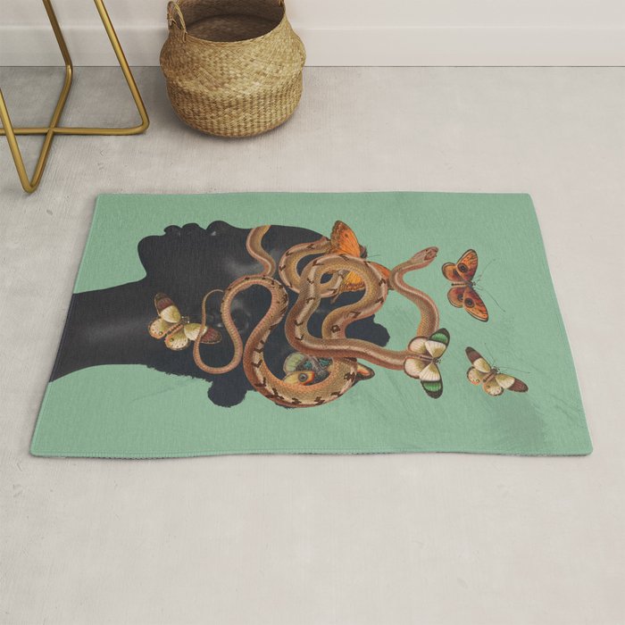 Snake and Butterflies 2 Rug Gallery Image 1