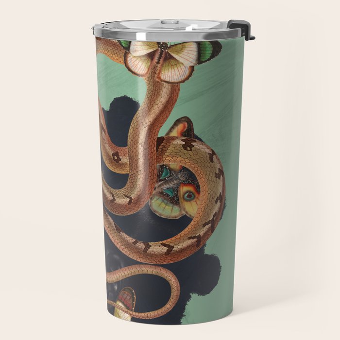 Snake and Butterflies 2 Travel Mug Gallery Image 2