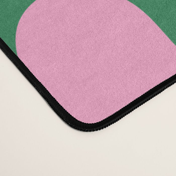 Abstract Green & Pink Decoupage Cutouts Desk Mat Gallery Image 4