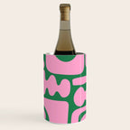 Abstract Green & Pink Decoupage Cutouts Wine Chiller Gallery Image 1
