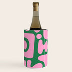 Abstract Green & Pink Decoupage Cutouts Wine Chiller Gallery Image 2