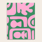Abstract Green & Pink Decoupage Cutouts Notebook Gallery Image 4