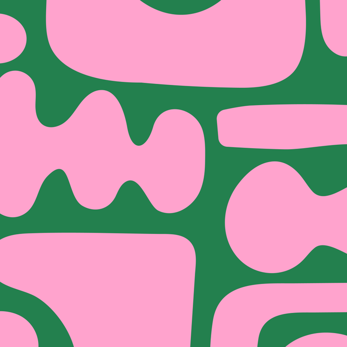 Abstract Green & Pink Decoupage Cutouts Coffee Mug Gallery Image 2