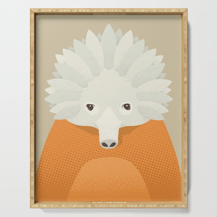 Whimsy Echidna, Animal Portrait Serving Tray Gallery Image 1
