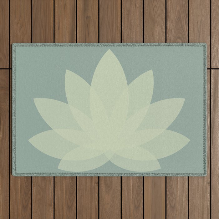 Lotus Flower Minimalism XIV Outdoor Rug Gallery Image 1