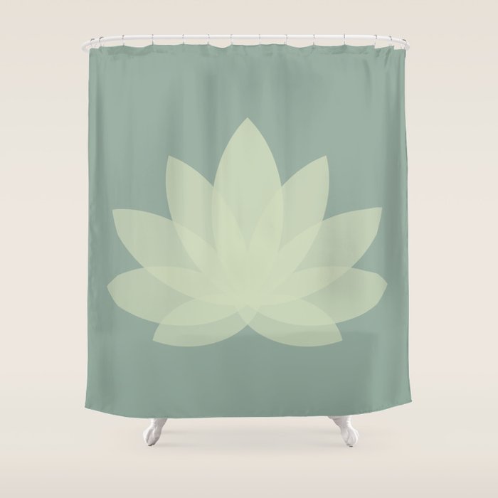 Lotus Flower Minimalism XIV Shower Curtain Gallery Image 1