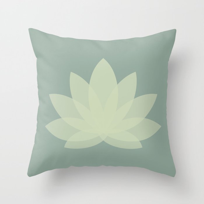 Lotus Flower Minimalism XIV Throw Pillow Gallery Image 1