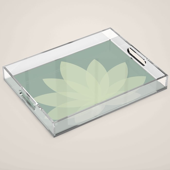Lotus Flower Minimalism XIV Acrylic Tray Gallery Image 1
