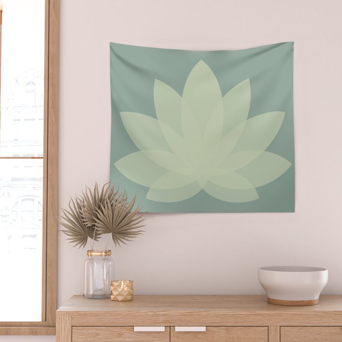 Lotus Flower Minimalism XIV Wall Tapestry Gallery Image 2