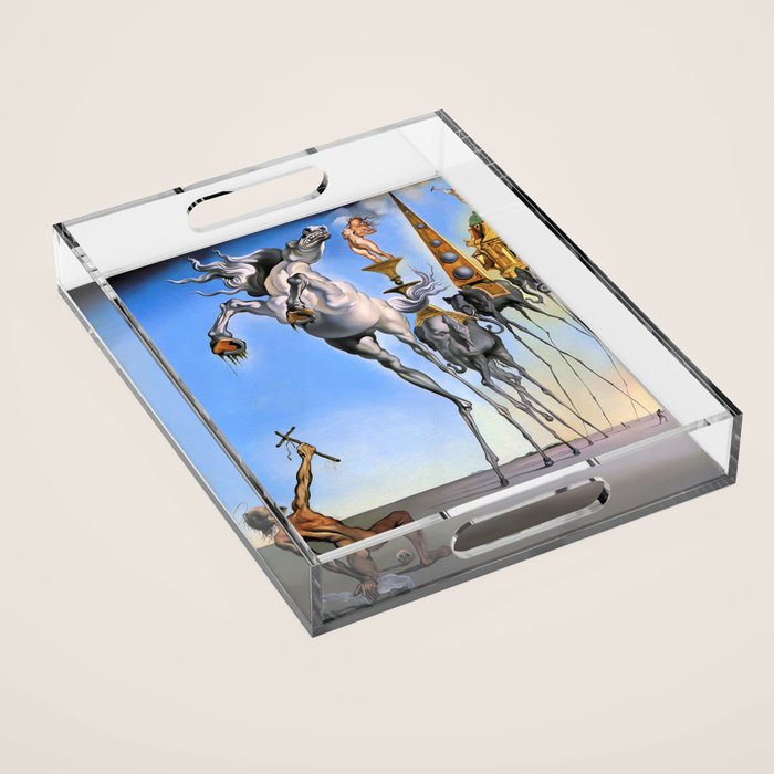 Salvador Dali The Temptation of St. Anthony 1946 Artwork for Wall Art, Prints, Posters, Tshirts, Men, Women, Kids Acrylic Tray Gallery Image 1