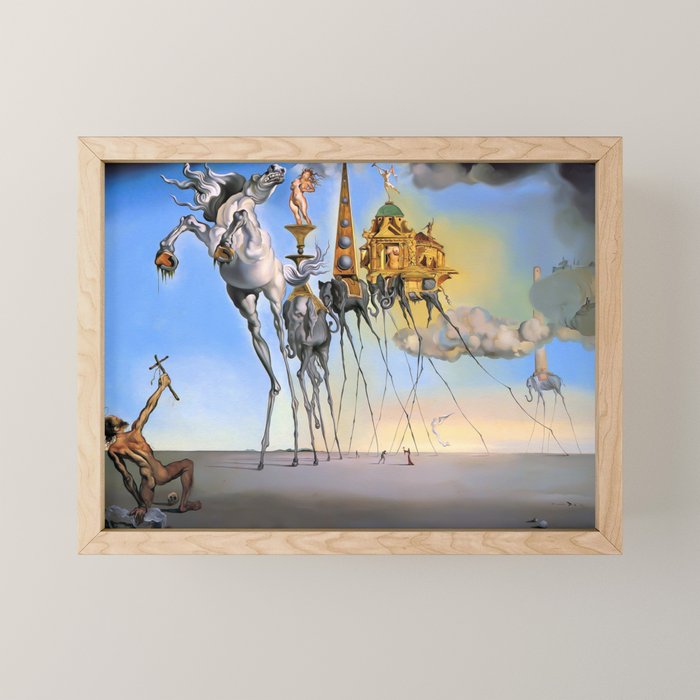 Salvador Dali The Temptation of St. Anthony 1946 Artwork for Wall Art, Prints, Posters, Tshirts, Men, Women, Kids Mini Art Print Gallery Image 1