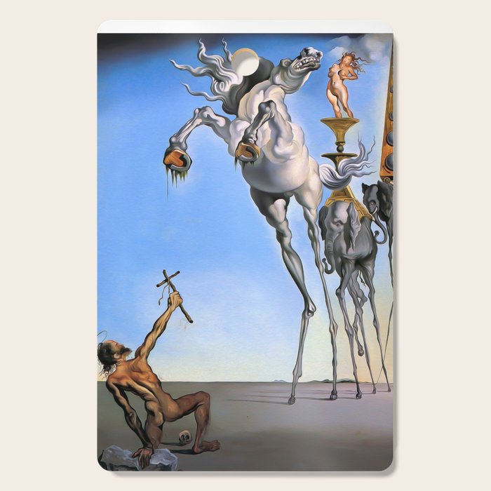 Salvador Dali The Temptation of St. Anthony 1946 Artwork for Wall Art, Prints, Posters, Tshirts, Men, Women, Kids Cutting Board Gallery Image 1
