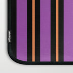 Halloween Stripes Purple Black Orange Vertical Stripe Pattern Laptop Sleeve Gallery Image 3
