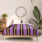 Halloween Stripes Purple Black Orange Vertical Stripe Pattern Comforter Gallery Image 3