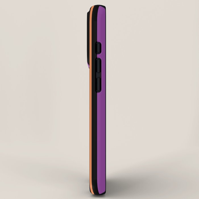 Halloween Stripes Purple Black Orange Vertical Stripe Pattern iPhone Case Gallery Image 2