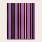 Halloween Stripes Purple Black Orange Vertical Stripe Pattern Notebook Gallery Image 4