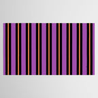 Halloween Stripes Purple Black Orange Vertical Stripe Pattern Tablecloth Gallery Image 2