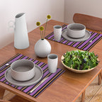 Halloween Stripes Purple Black Orange Vertical Stripe Pattern Placemat Gallery Image 2