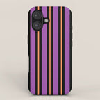 Halloween Stripes Purple Black Orange Vertical Stripe Pattern iPhone Case Gallery Image 1