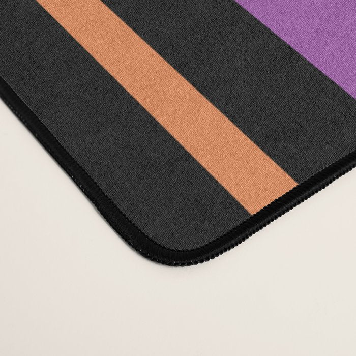 Halloween Stripes Purple Black Orange Vertical Stripe Pattern Desk Mat Gallery Image 4