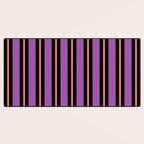 Halloween Stripes Purple Black Orange Vertical Stripe Pattern Desk Mat Gallery Image 3