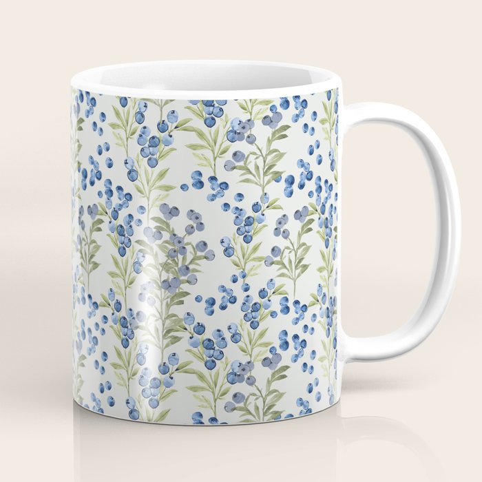 âWild Blueberryâ- Botanical Pattern (1) Coffee Mug Gallery Image 1