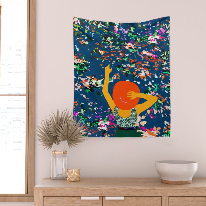 Lost in the meadows of our memories, it took me time to realise the seasons had changed again Wall Tapestry Gallery Image 2