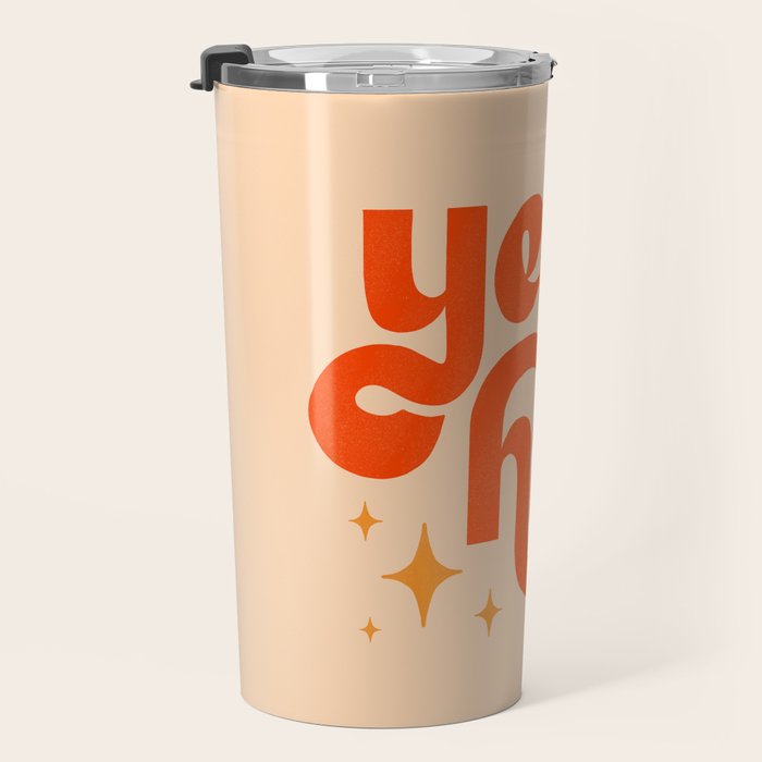Yee Haw - Orange on Cream Travel Mug Gallery Image 3