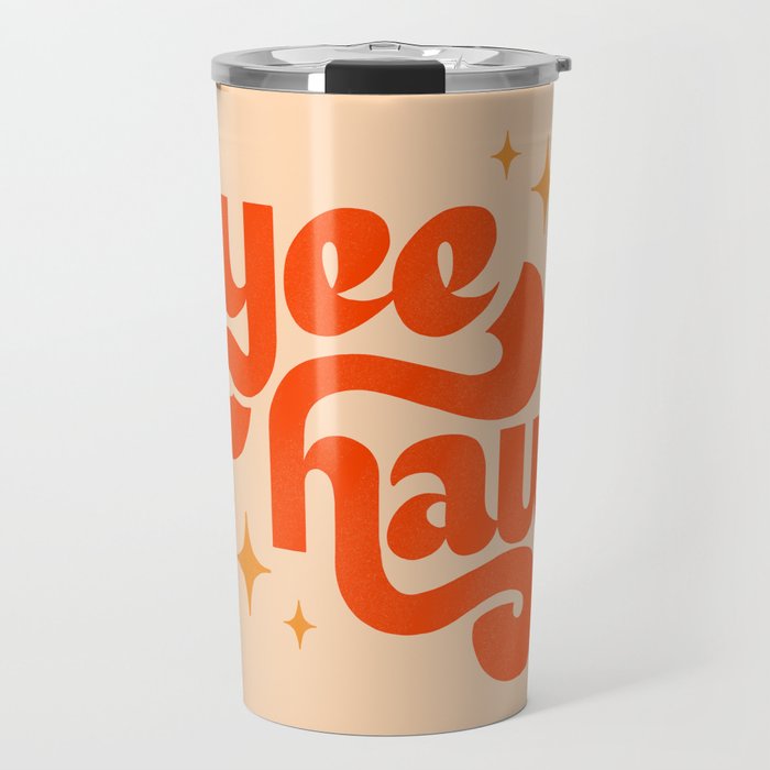 Yee Haw - Orange on Cream Travel Mug Gallery Image 1