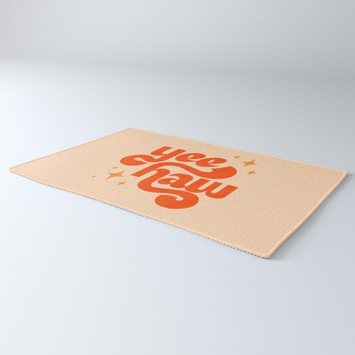 Yee Haw - Orange on Cream Rug Gallery Image 3