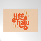 Yee Haw - Orange on Cream Welcome Mat Gallery Image 1