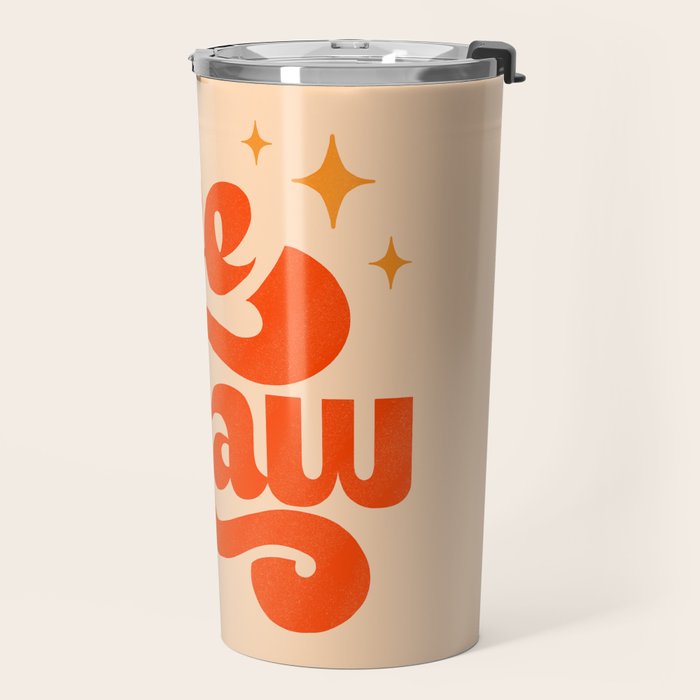 Yee Haw - Orange on Cream Travel Mug Gallery Image 2