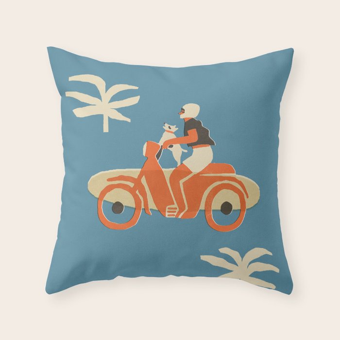 Beach ahead Throw Pillow Gallery Image 6