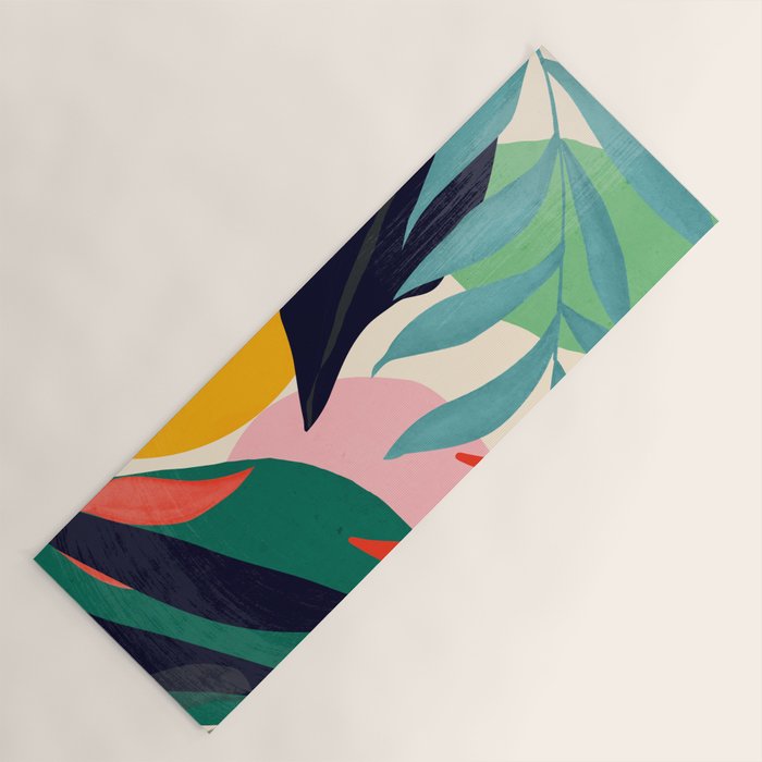 Abstract Art Tropical Leaves 42 Yoga Mat Gallery Image 1