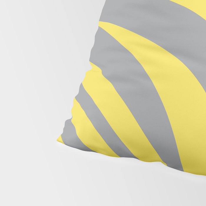 New Groove Retro Swirl Abstract Pattern in Yellow and Gray Pillow Sham Gallery Image 4