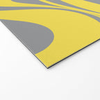 New Groove Retro Swirl Abstract Pattern in Yellow and Gray Welcome Mat Gallery Image 2