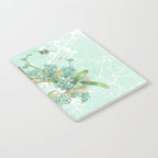 Modern vintage mint marble floral landscape Notebook Gallery Image 2
