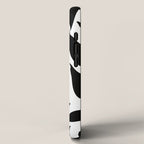 Bold Black White Botanical Leaf Silhouettes iPhone Case Gallery Image 2