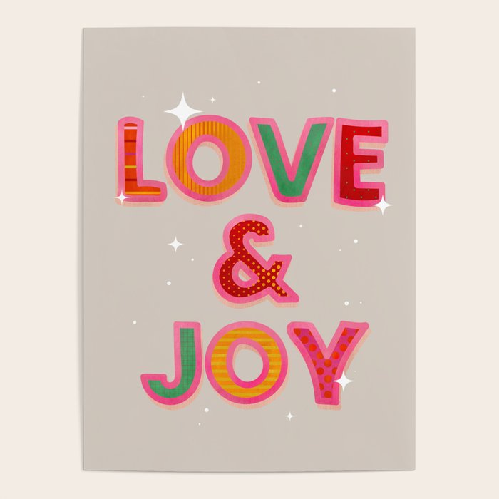 LOVE & JOY Festive Letters Poster Gallery Image 4